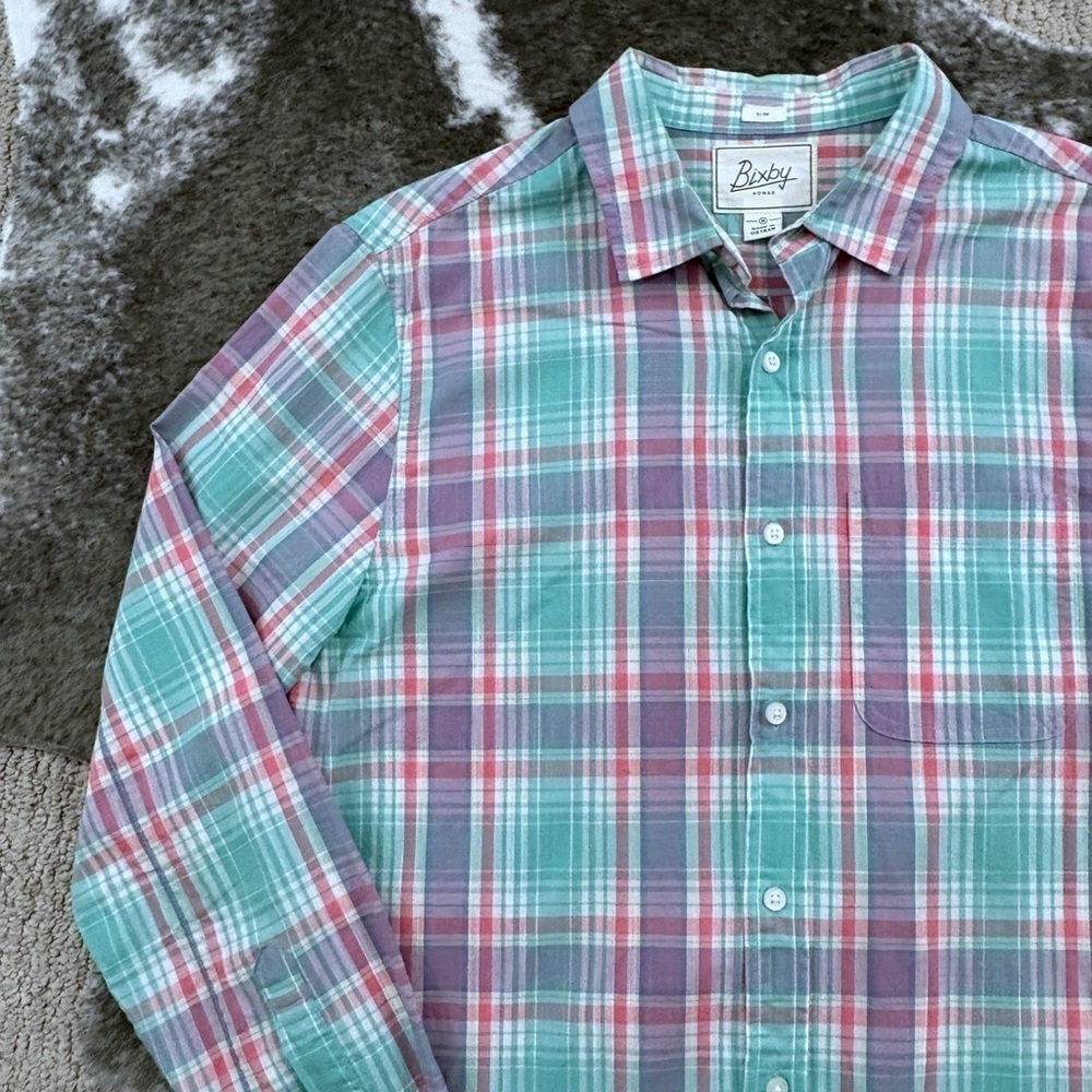 Bixby Nomad Slim Plaid Button Down Shirt - Picture 2 of 11